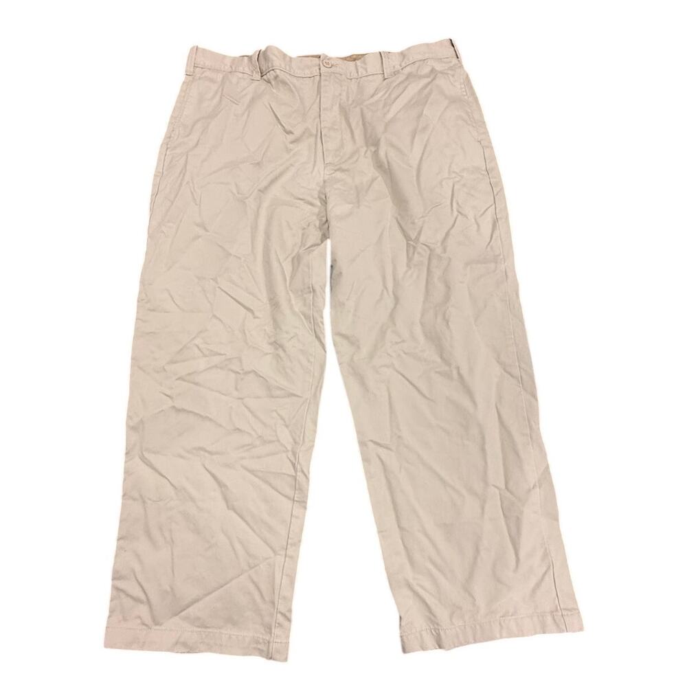 IZOD Saltwater Weathered Chinos Men's Beige 100% Cotton Pants Size 42x30